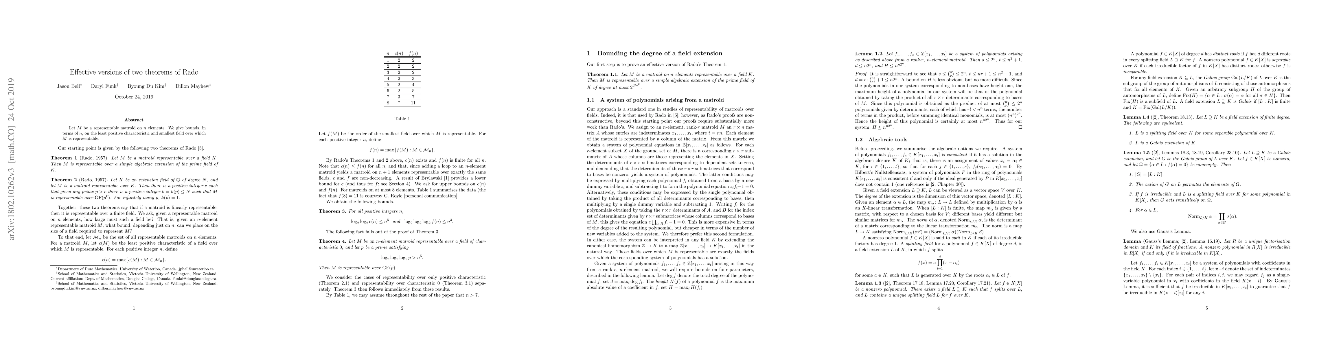 Thumbnail for Effective versions of two theorems of Rado