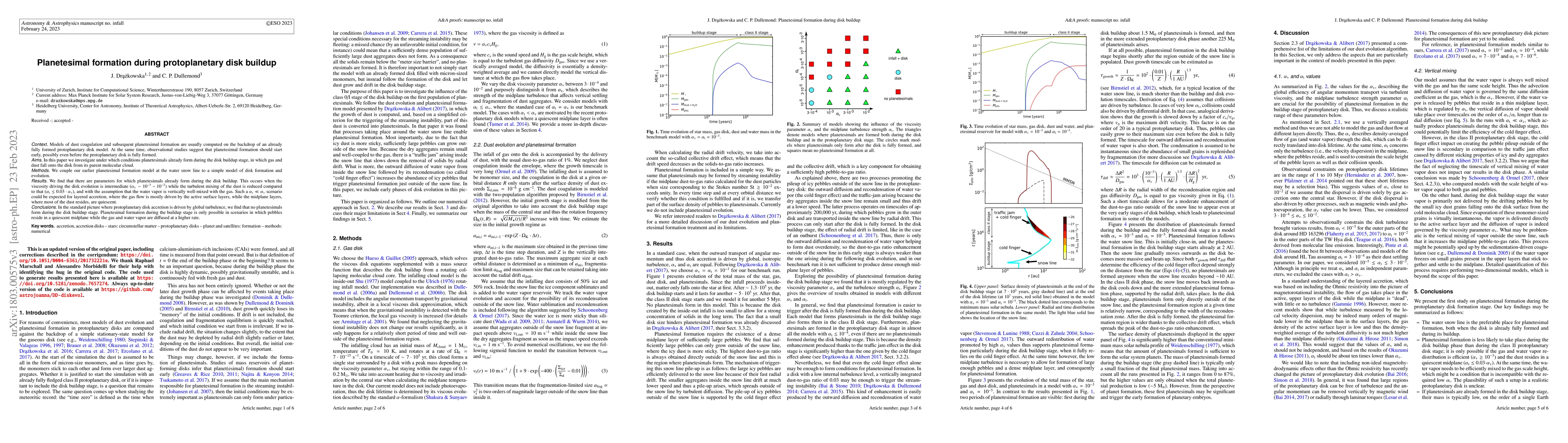 Thumbnail for Planetesimal formation during protoplanetary disk buildup