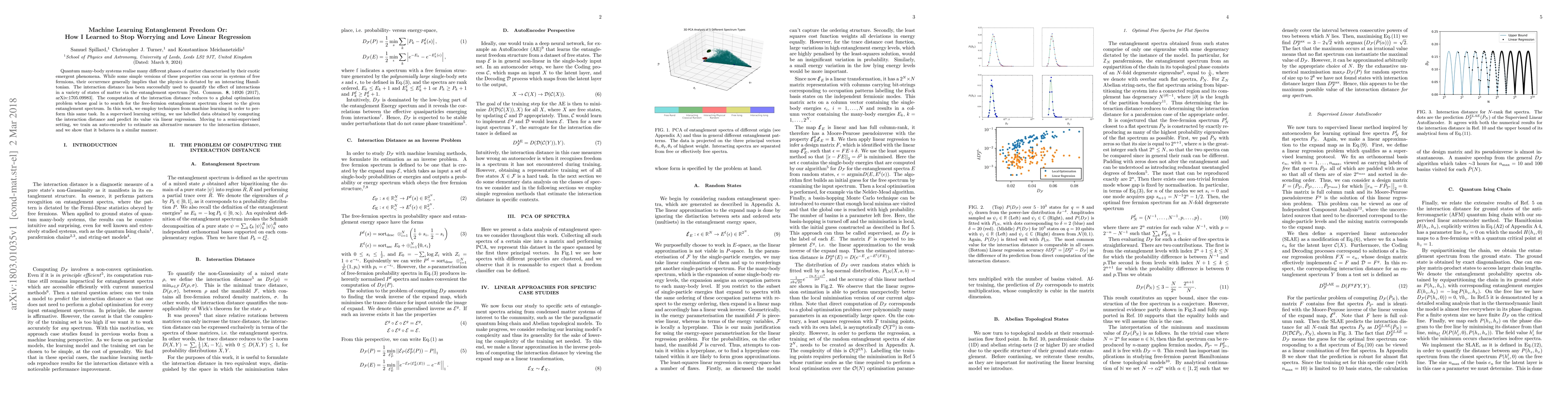 Thumbnail for Machine Learning Entanglement Freedom Or: How I Learned to Stop Worrying
  and Love Linear Regression