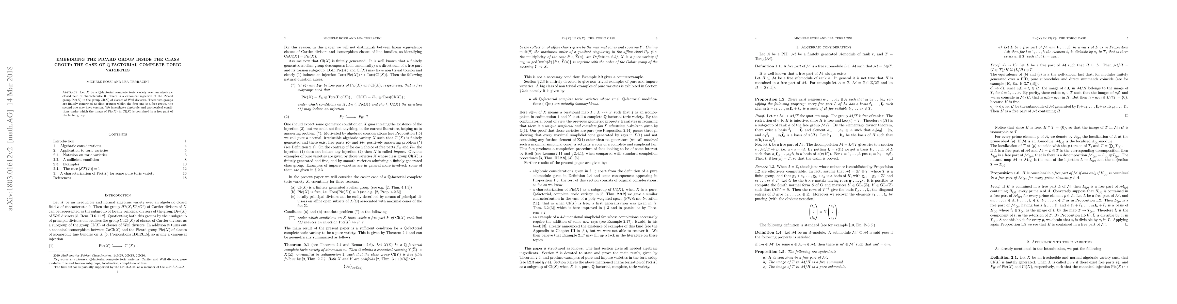 Thumbnail for Embedding the Picard group inside the class group: the case of
  $\Q$-factorial complete toric varieties