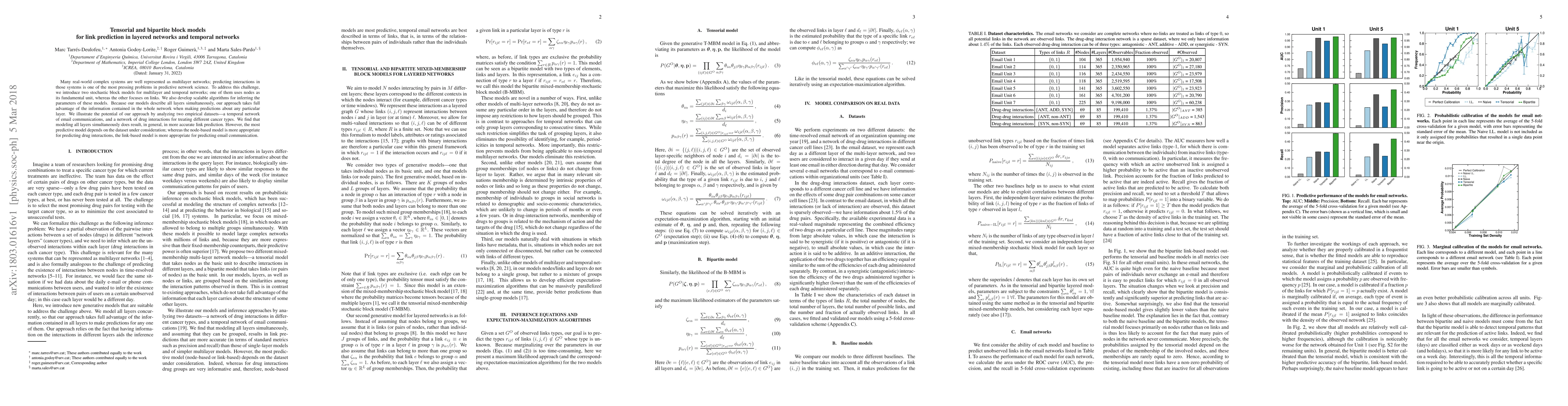 Thumbnail for Tensorial and bipartite block models for link prediction in layered
  networks and temporal networks