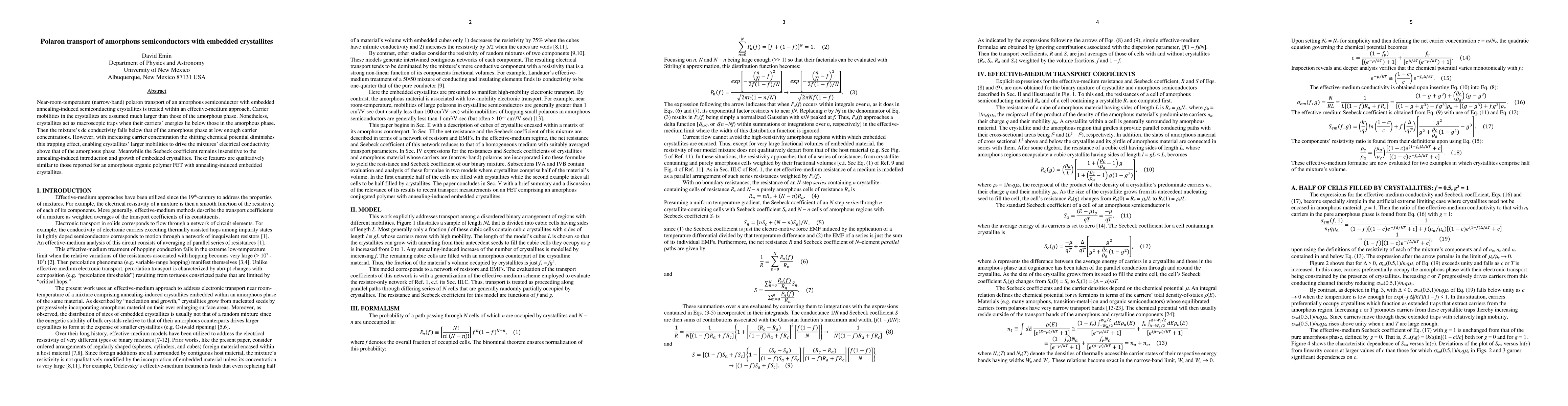 Thumbnail for Polaron transport of amorphous semiconductors with embedded crystallites