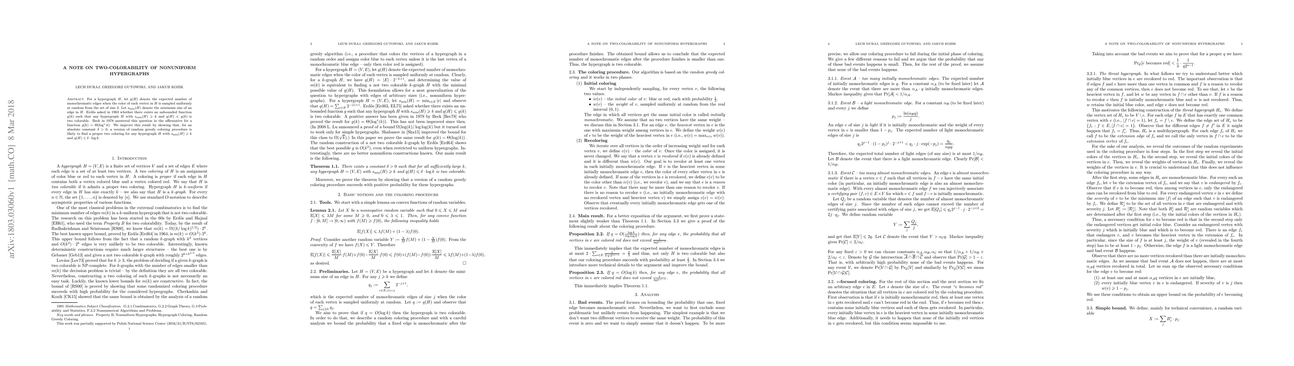 Thumbnail for A note on two-colorability of nonuniform hypergraphs