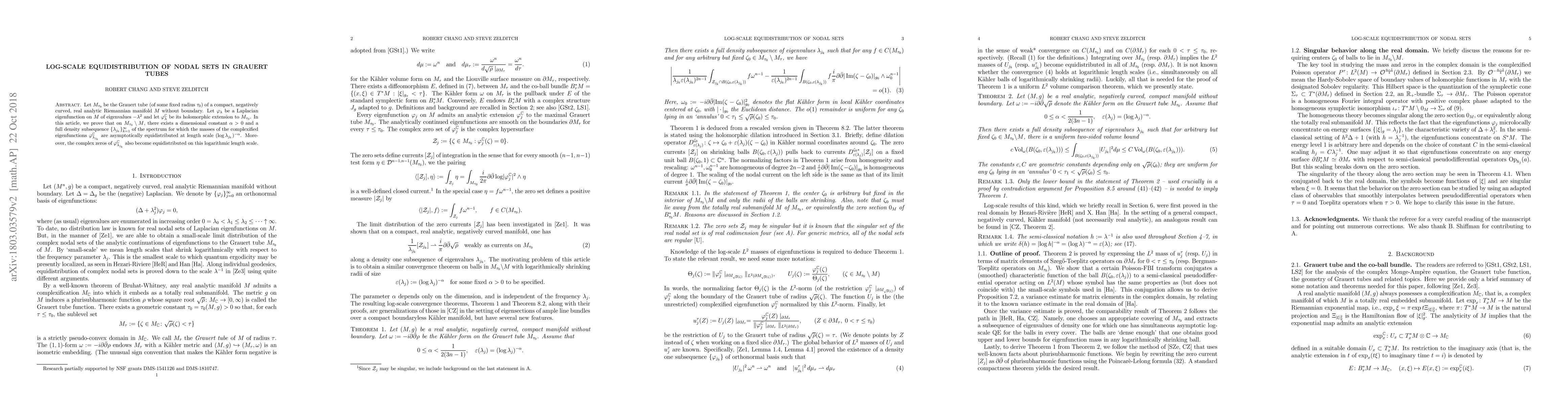 Thumbnail for Log-scale equidistribution of nodal sets in Grauert tubes