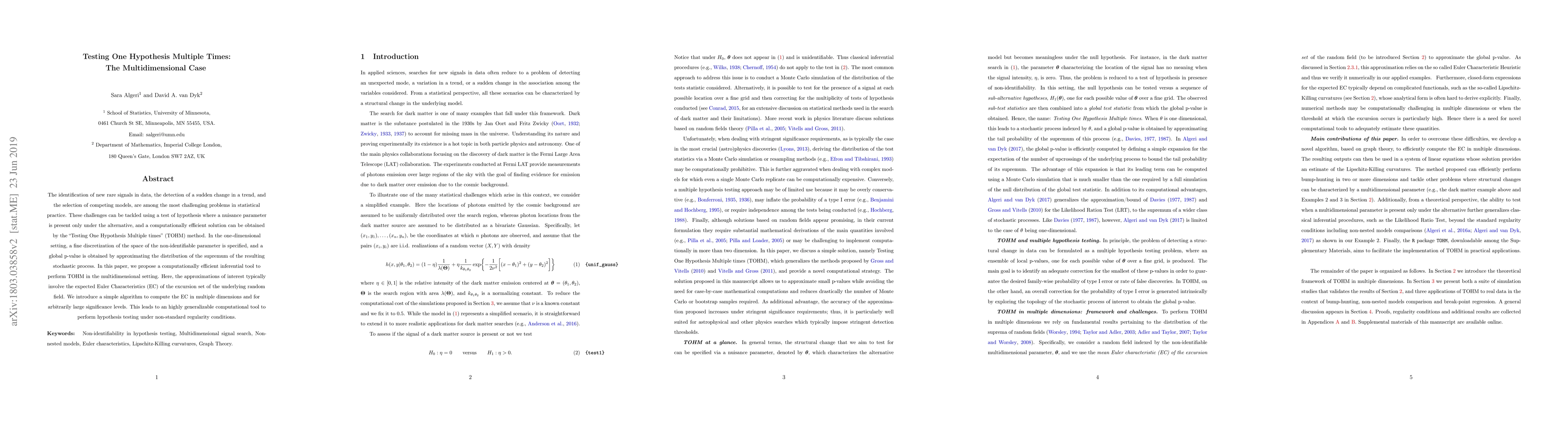 Thumbnail for Testing One Hypothesis Multiple Times: The Multidimensional Case