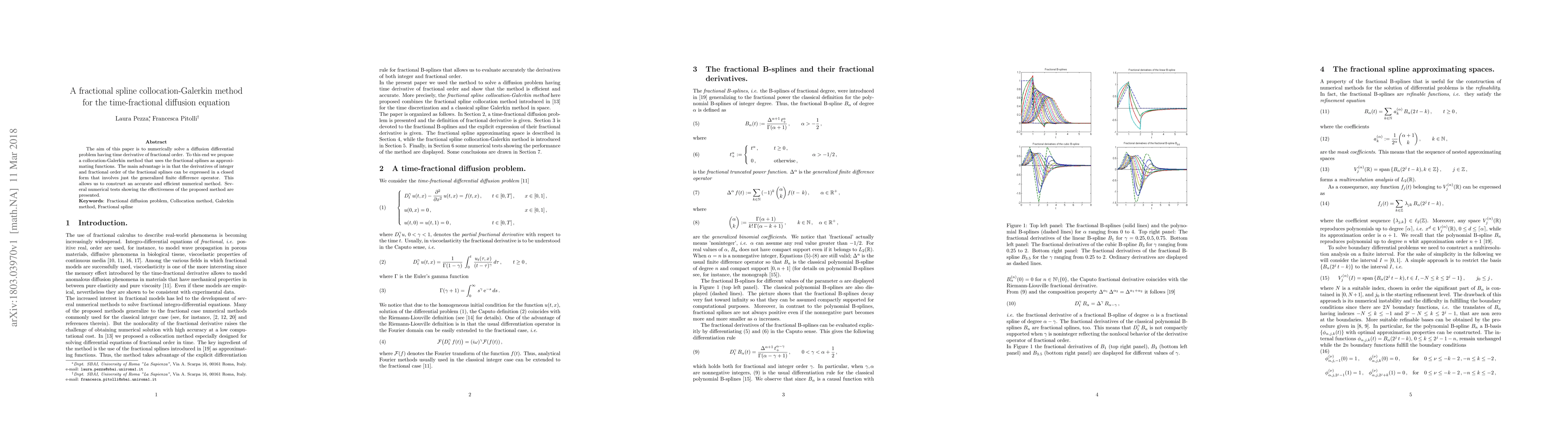 Thumbnail for A fractional spline collocation-Galerkin method for the time-fractional
  diffusion equation