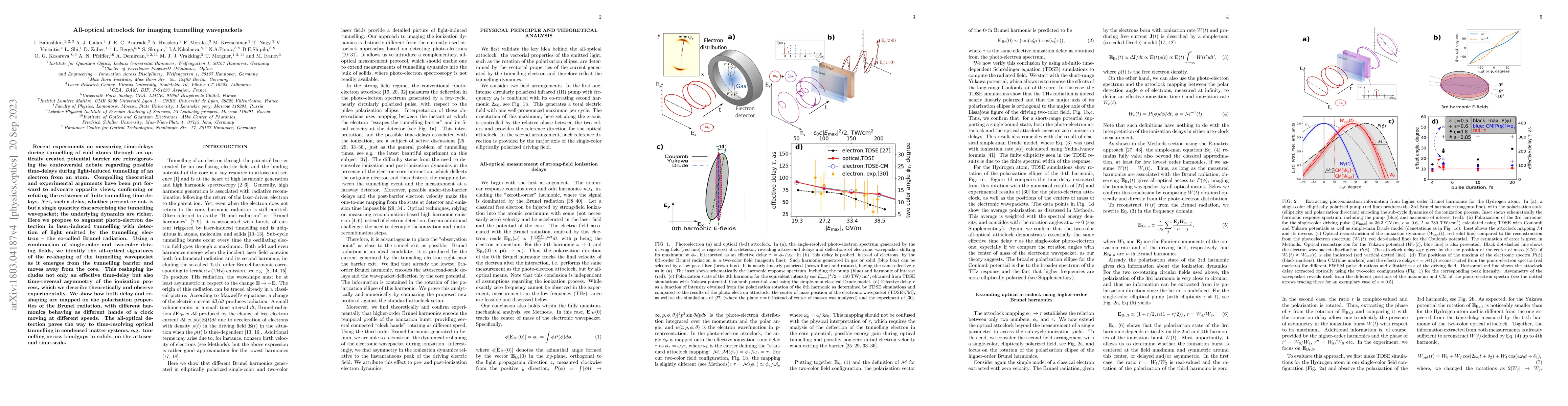 Thumbnail for All-optical attoclock for imaging tunnelling wavepackets