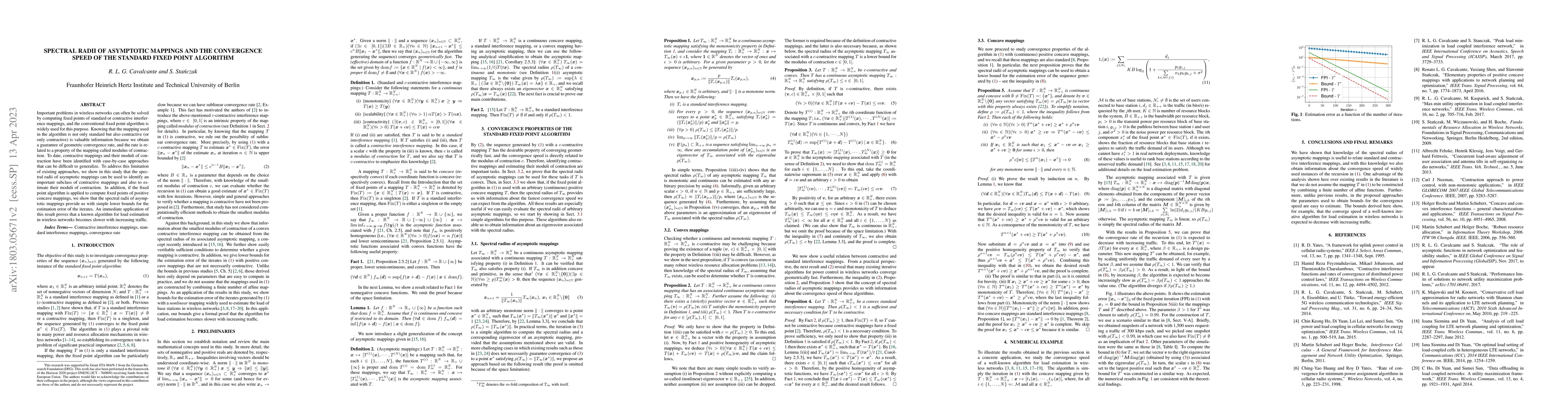 Thumbnail for Spectral radii of asymptotic mappings and the convergence speed of the
  standard fixed point algorithm