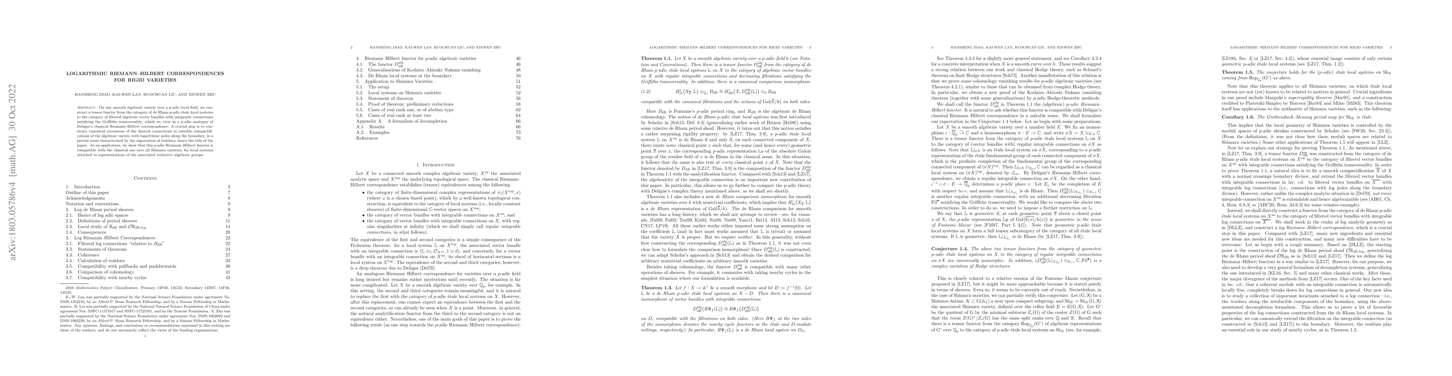 Thumbnail for Logarithmic Riemann-Hilbert correspondences for rigid varieties