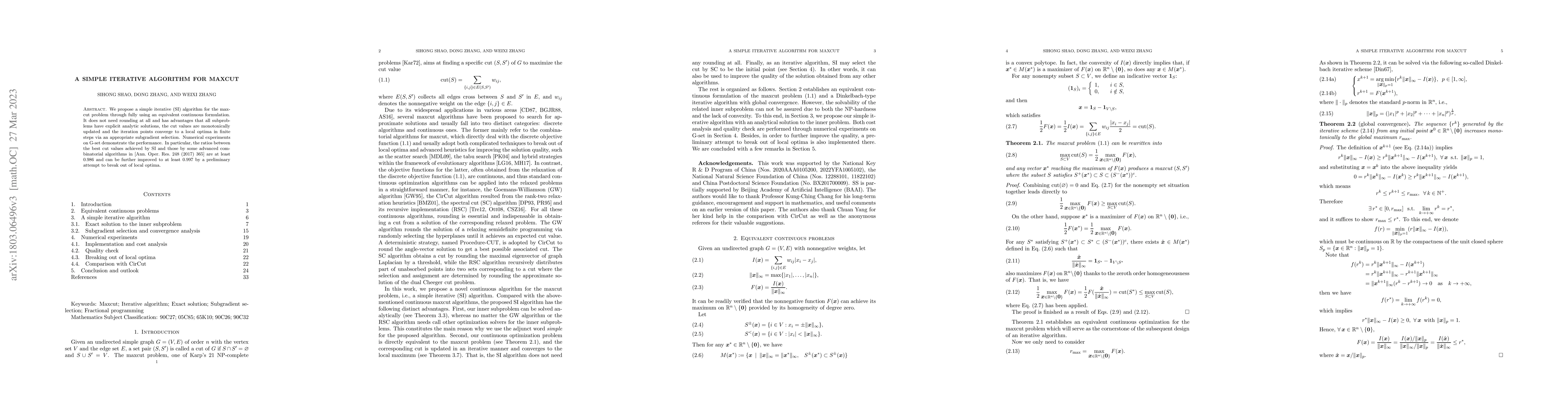 Thumbnail for A simple iterative algorithm for maxcut