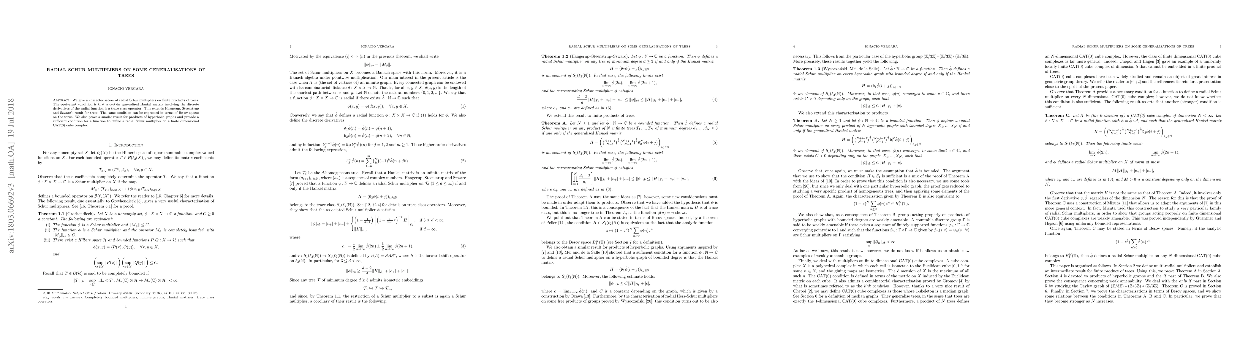 Thumbnail for Radial Schur multipliers on some generalisations of trees
