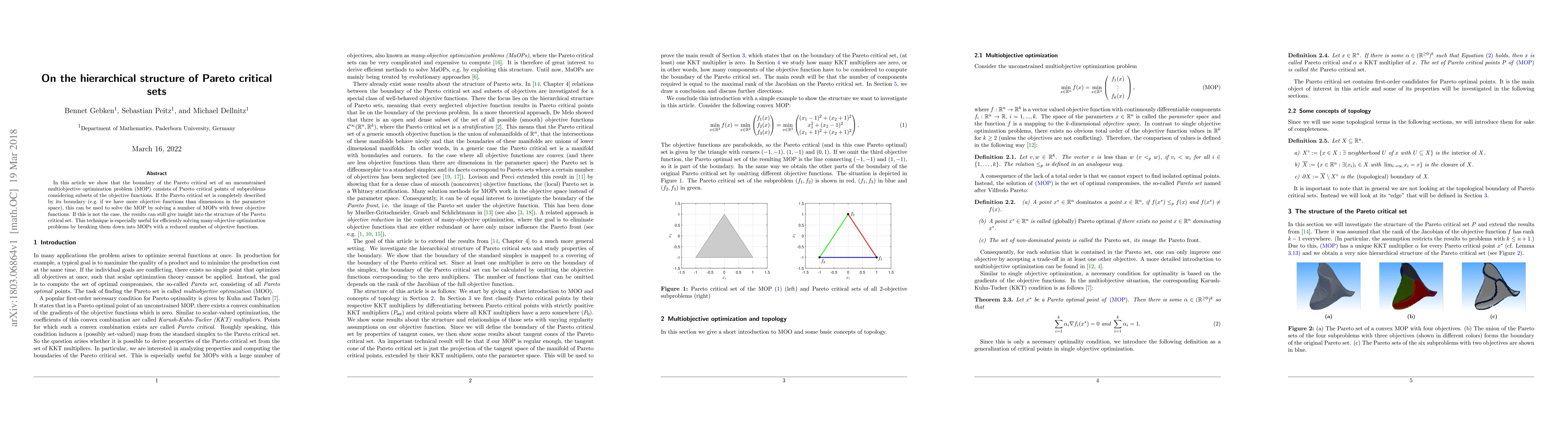 Thumbnail for On the hierarchical structure of Pareto critical sets