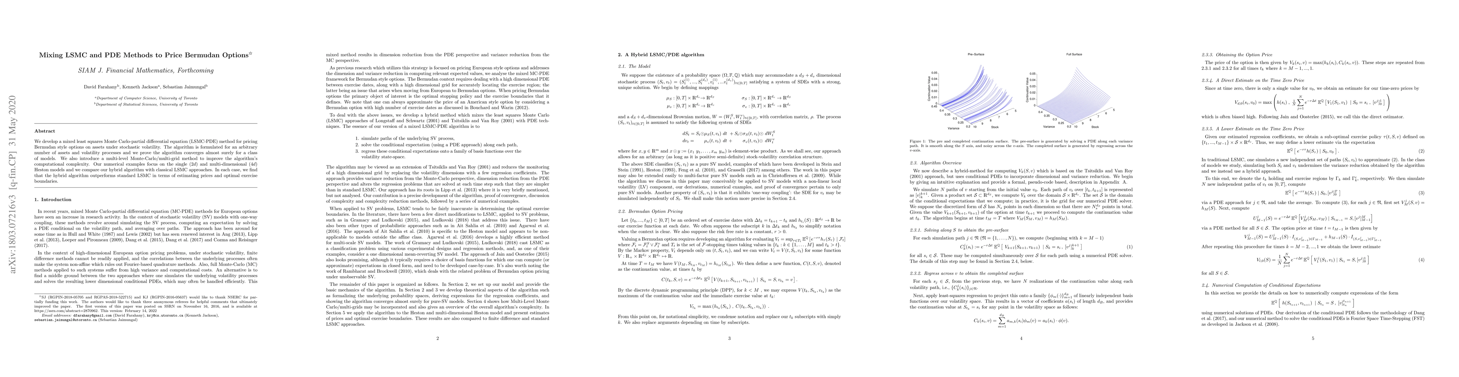 Thumbnail for Mixing LSMC and PDE Methods to Price Bermudan Options