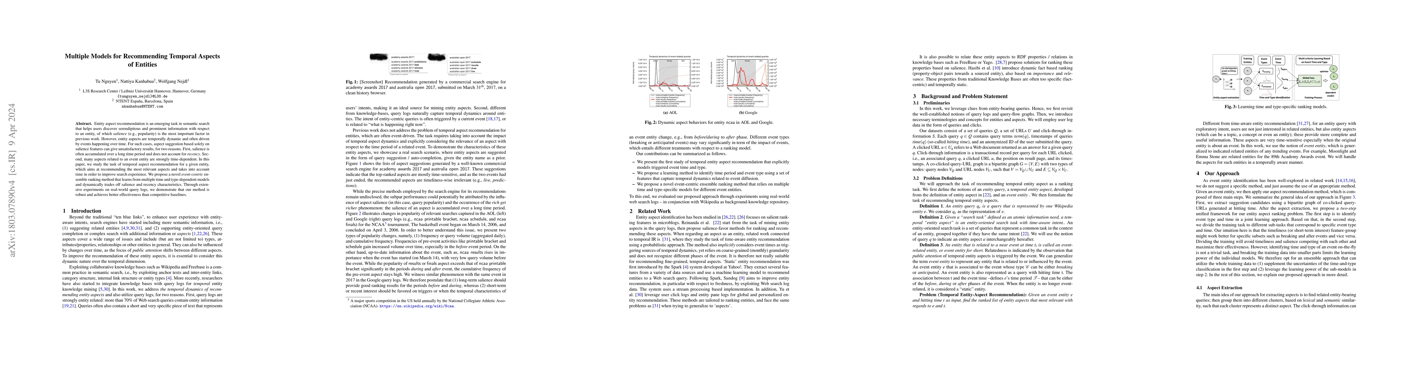 Thumbnail for Multiple Models for Recommending Temporal Aspects of Entities