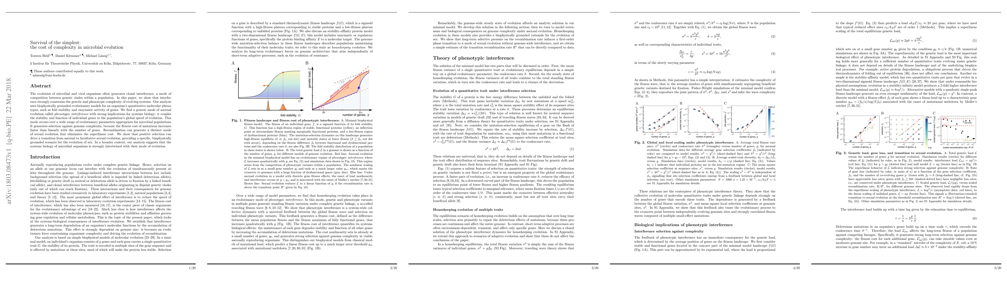 Thumbnail for Survival of the simplest: the cost of complexity in microbial evolution