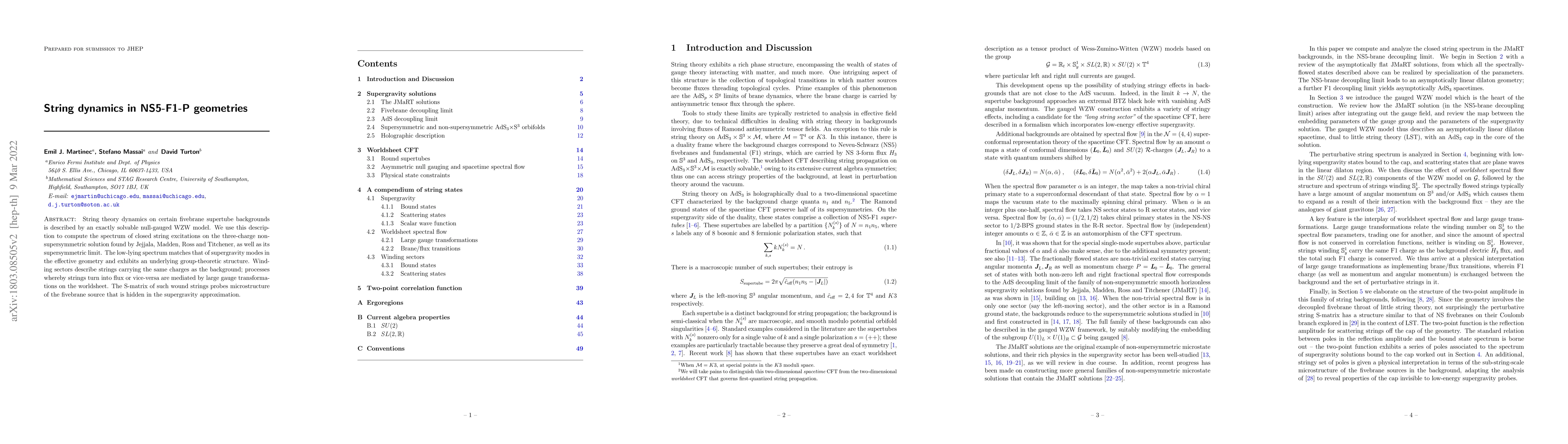 Thumbnail for String dynamics in NS5-F1-P geometries
