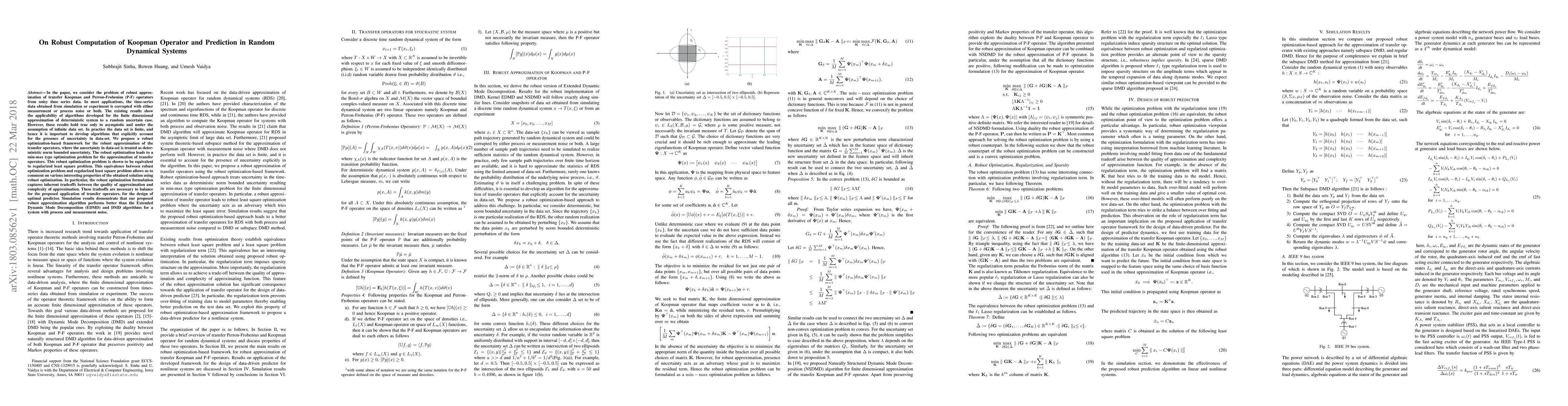 Thumbnail for On Robust Computation of Koopman Operator and Prediction in Random
  Dynamical Systems