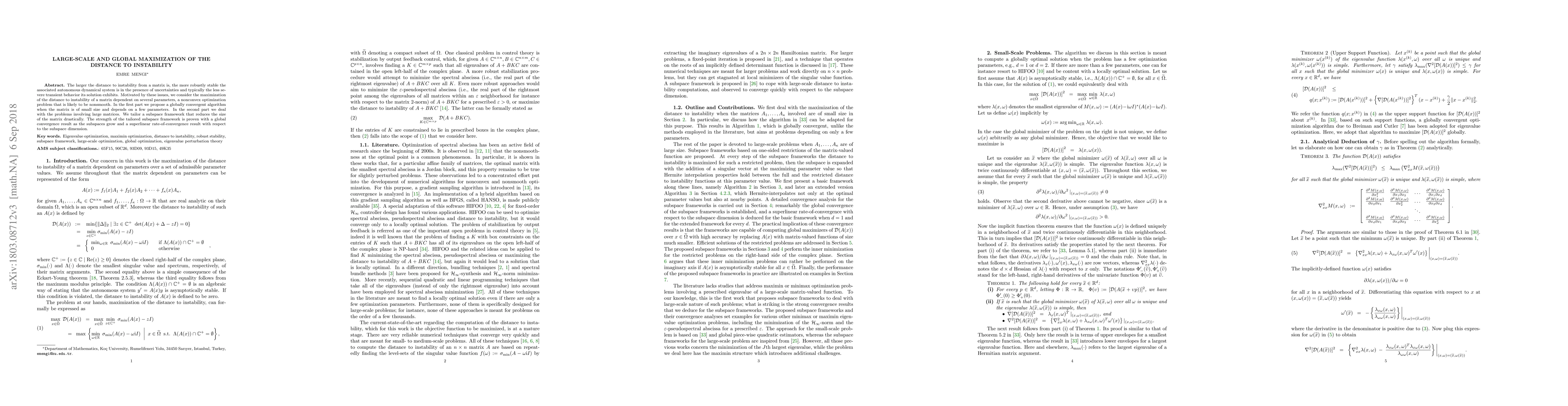 Thumbnail for Large-Scale and Global Maximization of the Distance to Instability