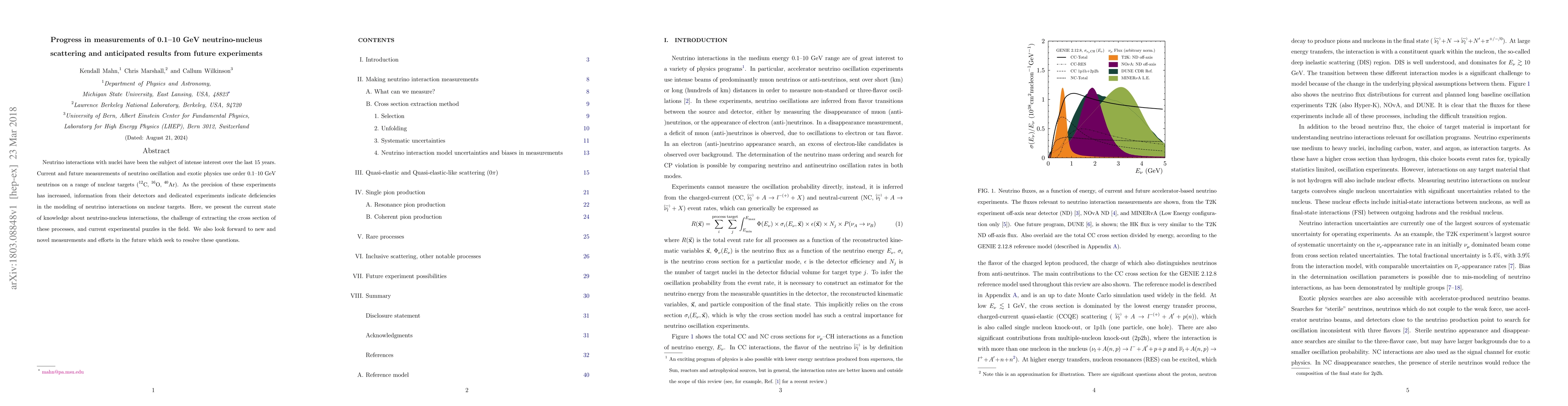 Thumbnail for Progress in measurements of 0.1--10 GeV neutrino-nucleus scattering and
  anticipated results from future experiments