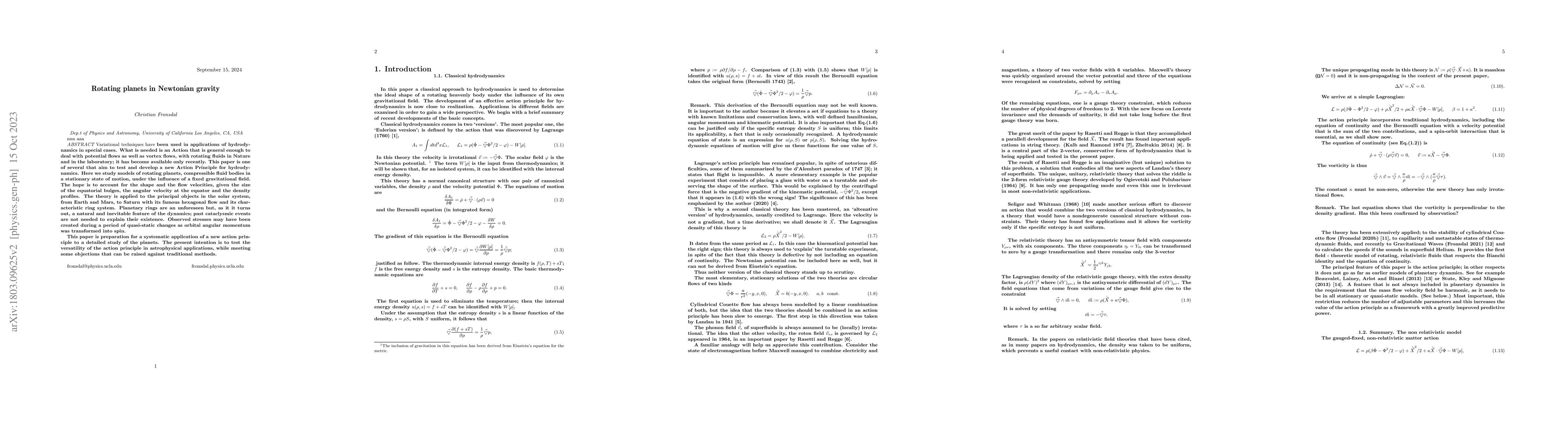 Thumbnail for Rotating planets in Newtonian gravity