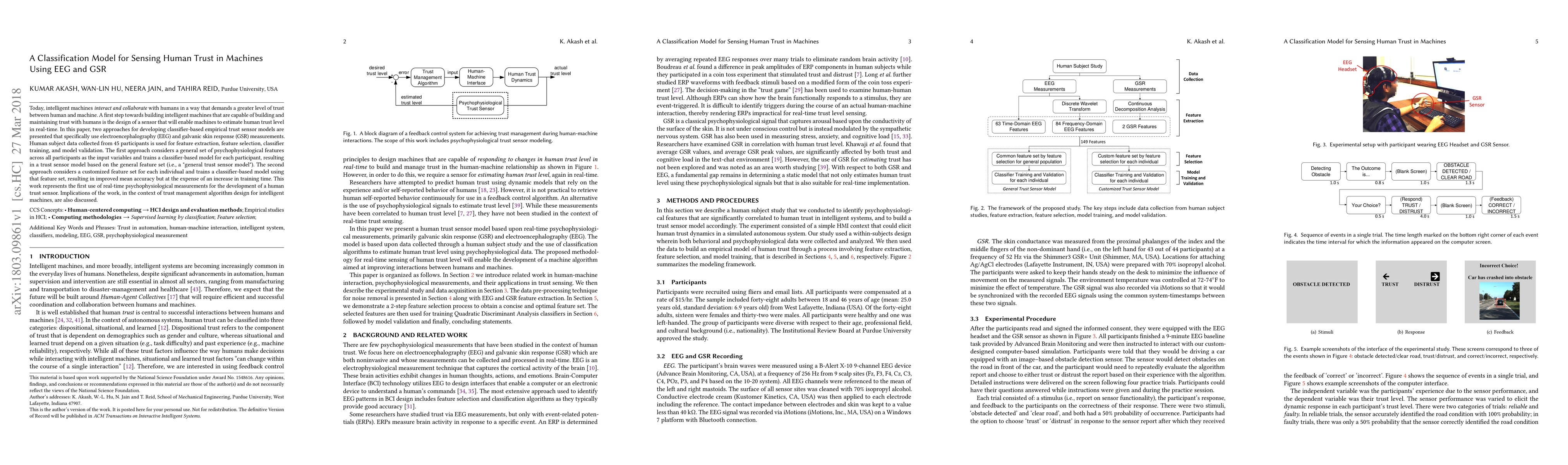 Thumbnail for A Classification Model for Sensing Human Trust in Machines Using EEG and
  GSR