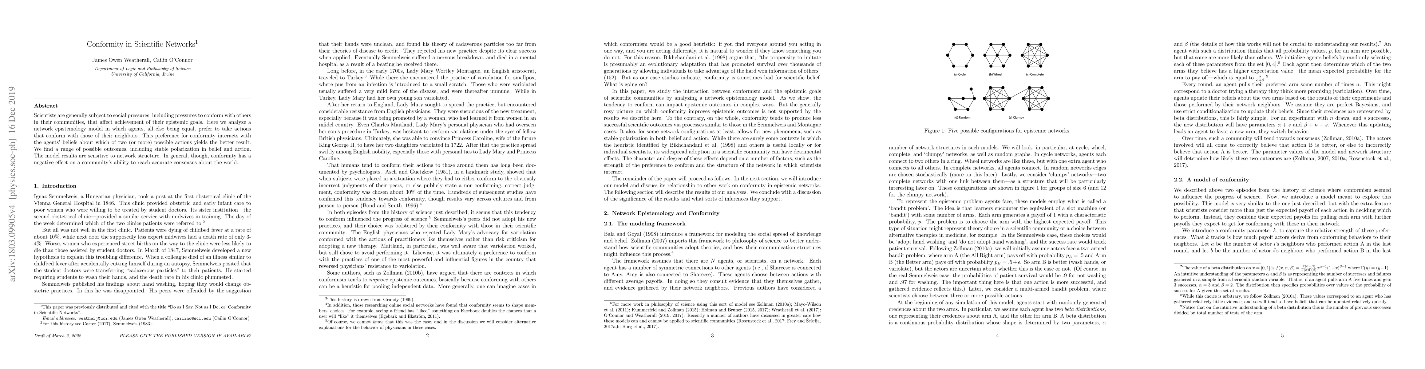 Thumbnail for Conformity in Scientific Networks