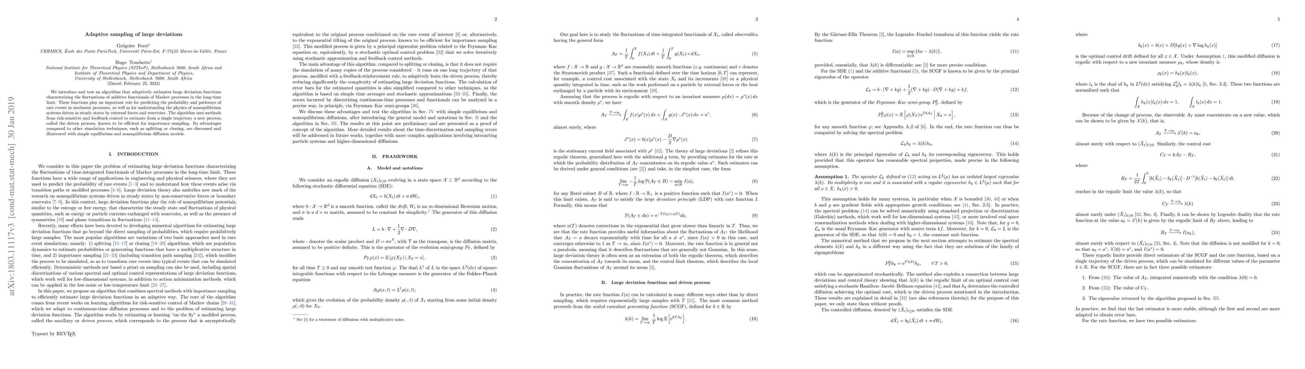 Thumbnail for Adaptive sampling of large deviations