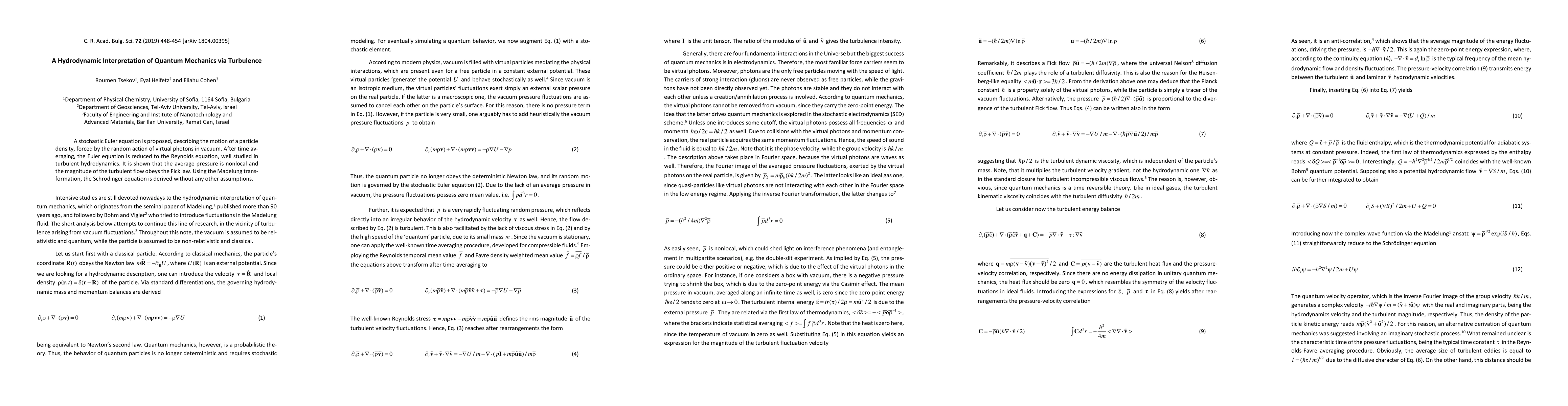 Thumbnail for A Hydrodynamic Interpretation of Quantum Mechanics via Turbulence