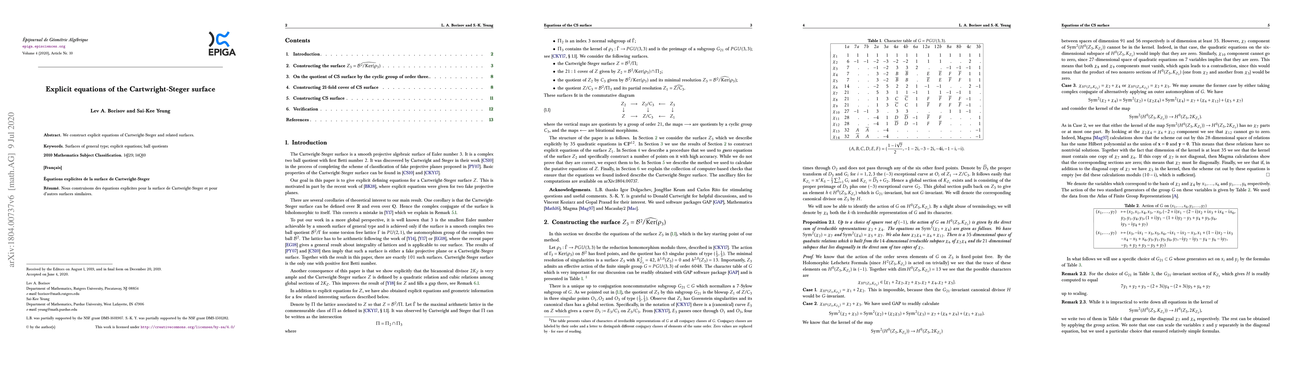 Thumbnail for Explicit equations of the Cartwright-Steger surface