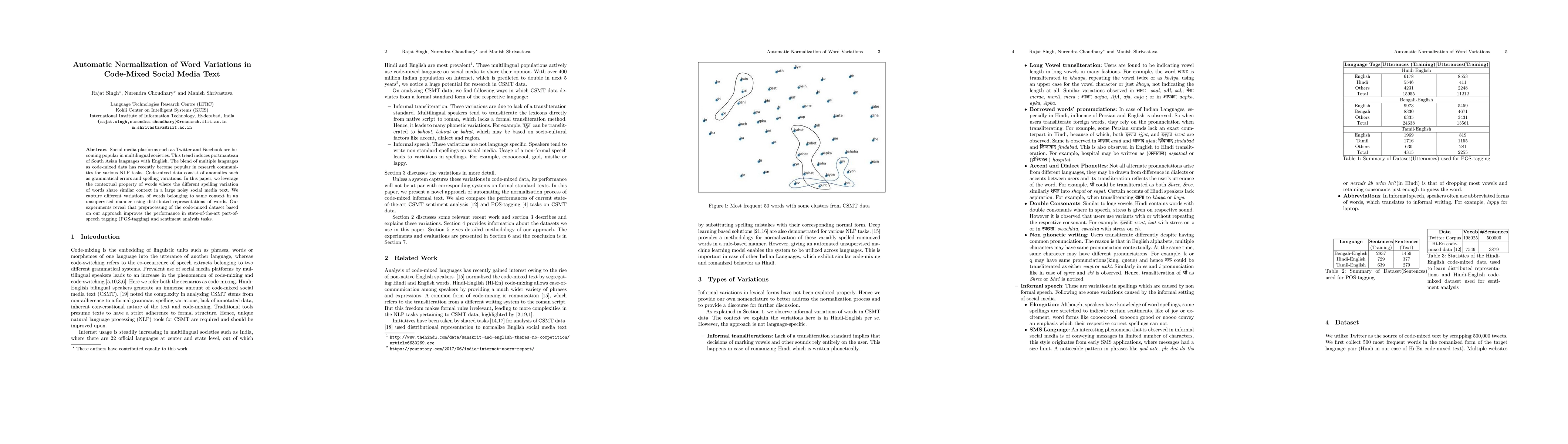 Thumbnail for Automatic Normalization of Word Variations in Code-Mixed Social Media
  Text