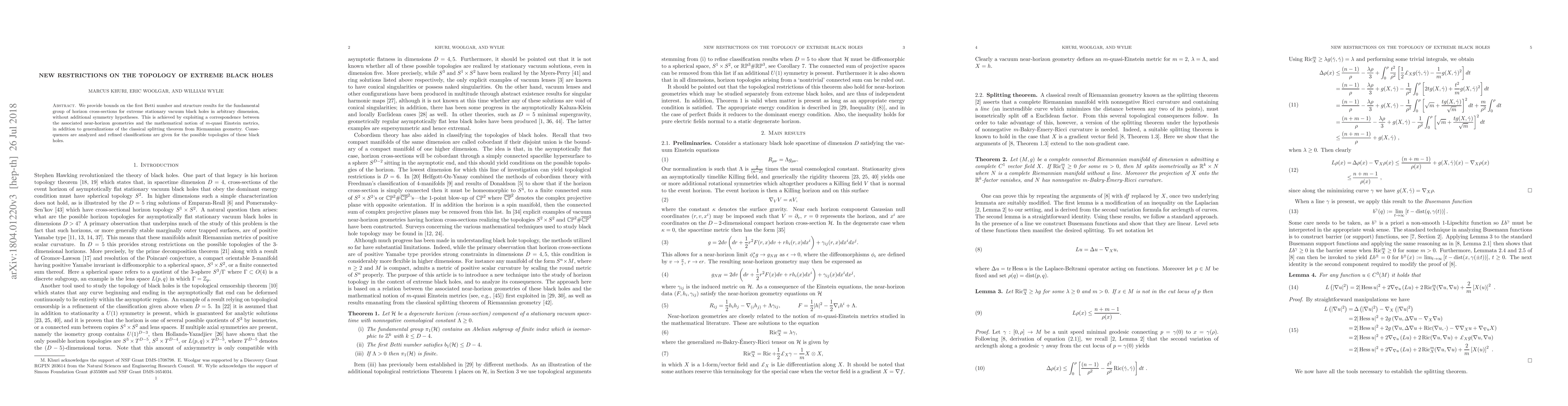 Thumbnail for New Restrictions on the Topology of Extreme Black Holes