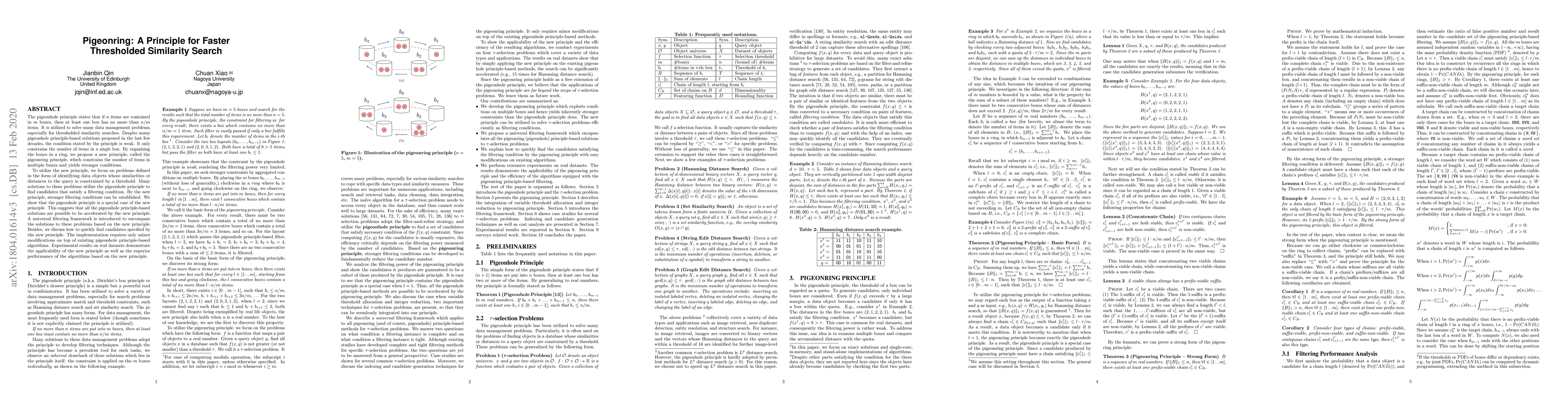 Thumbnail for Pigeonring: A Principle for Faster Thresholded Similarity Search