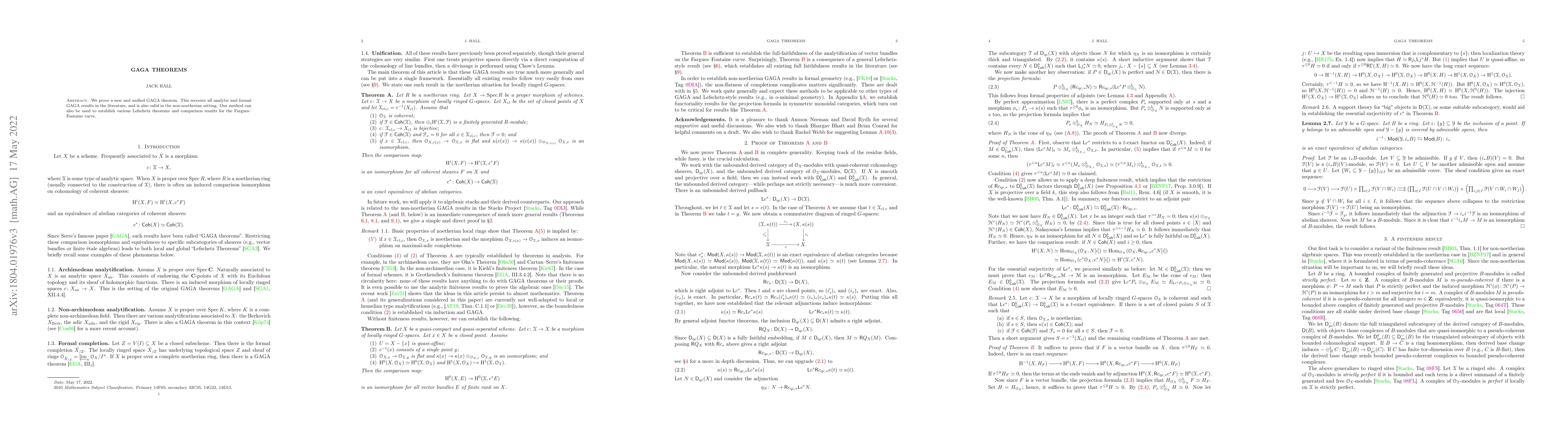 Thumbnail for GAGA theorems