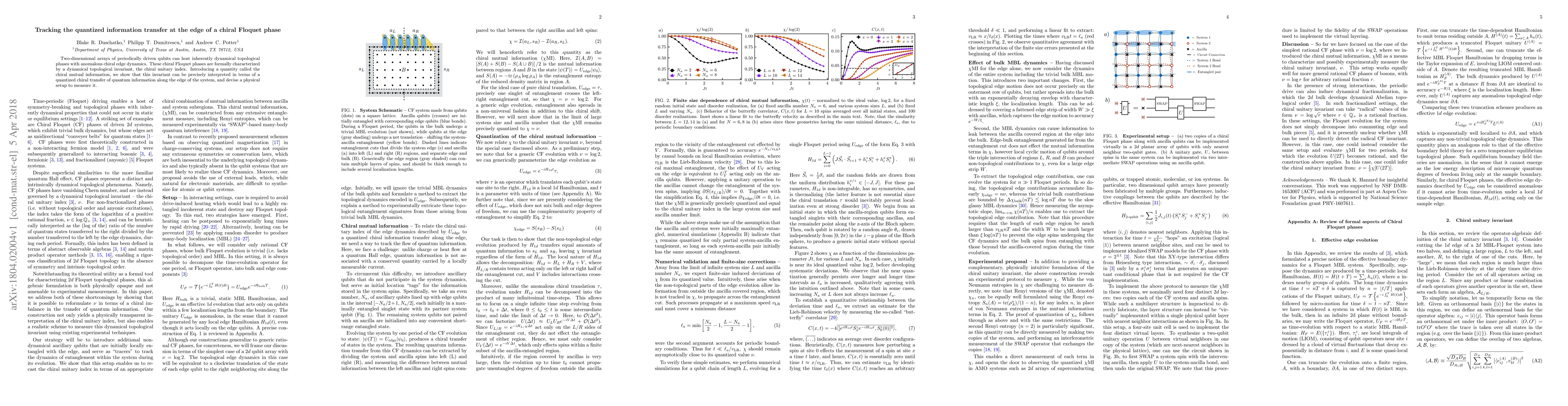 Thumbnail for Tracking the quantized information transfer at the edge of a chiral
  Floquet phase