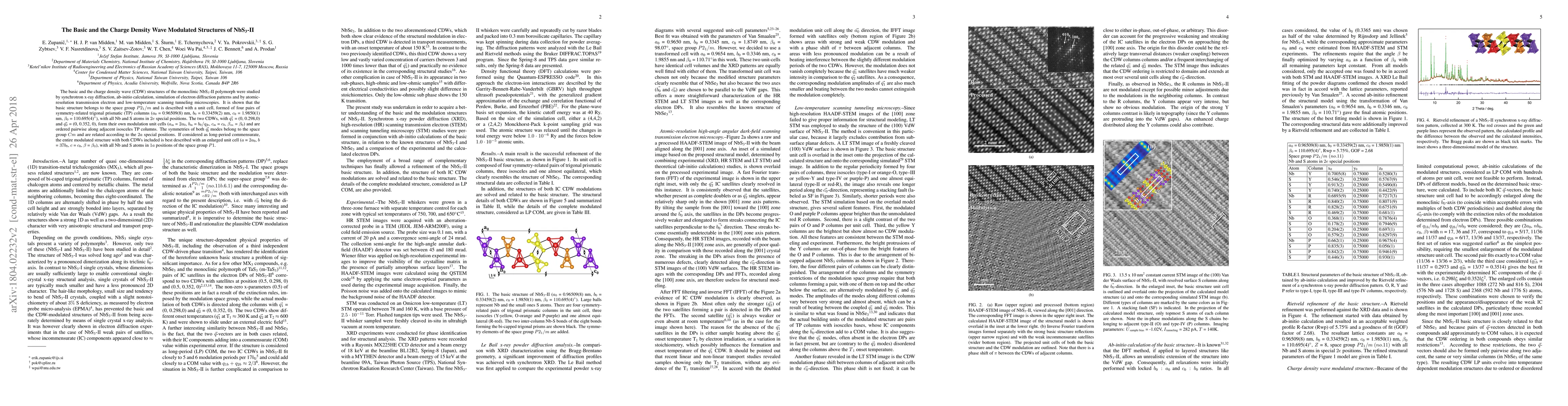 Thumbnail for The Basic and the Charge Density Wave Modulated Structures of NbS3-II