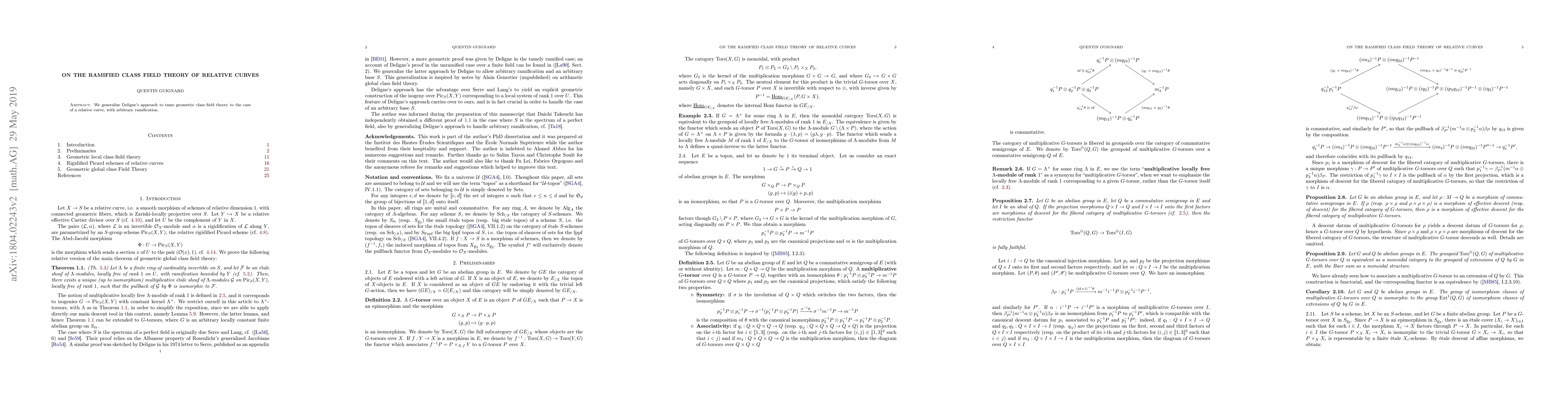 Thumbnail for On the ramified class field theory of relative curves