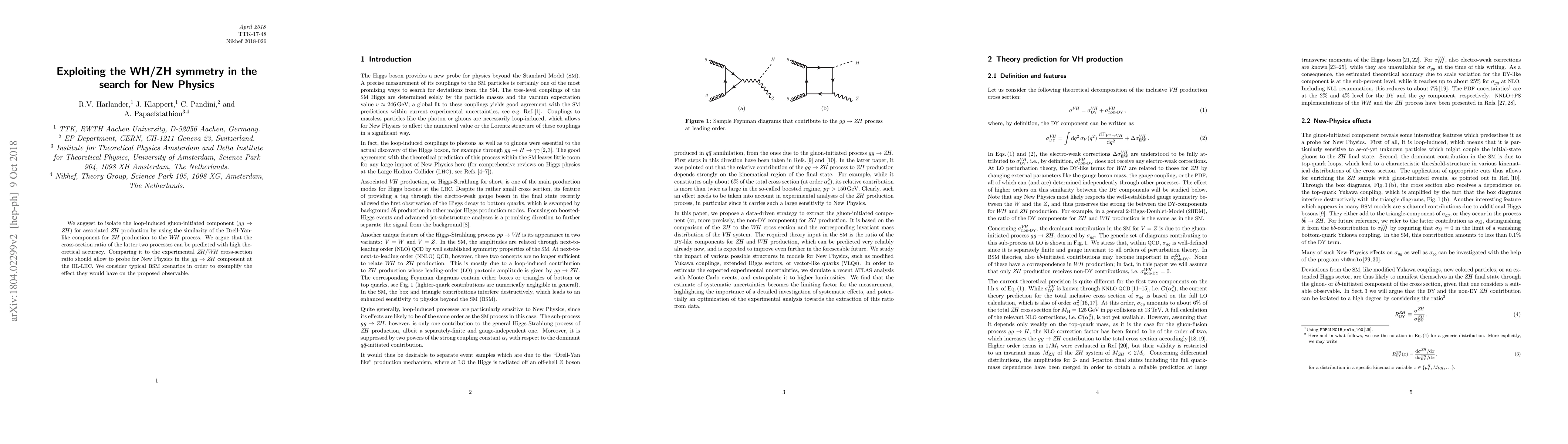 Thumbnail for Exploiting the WH/ZH symmetry in the search for New Physics