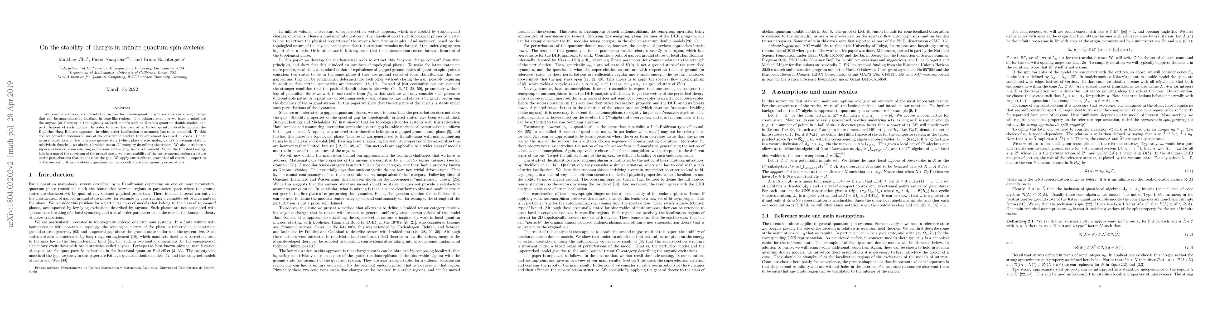Thumbnail for On the stability of charges in infinite quantum spin systems