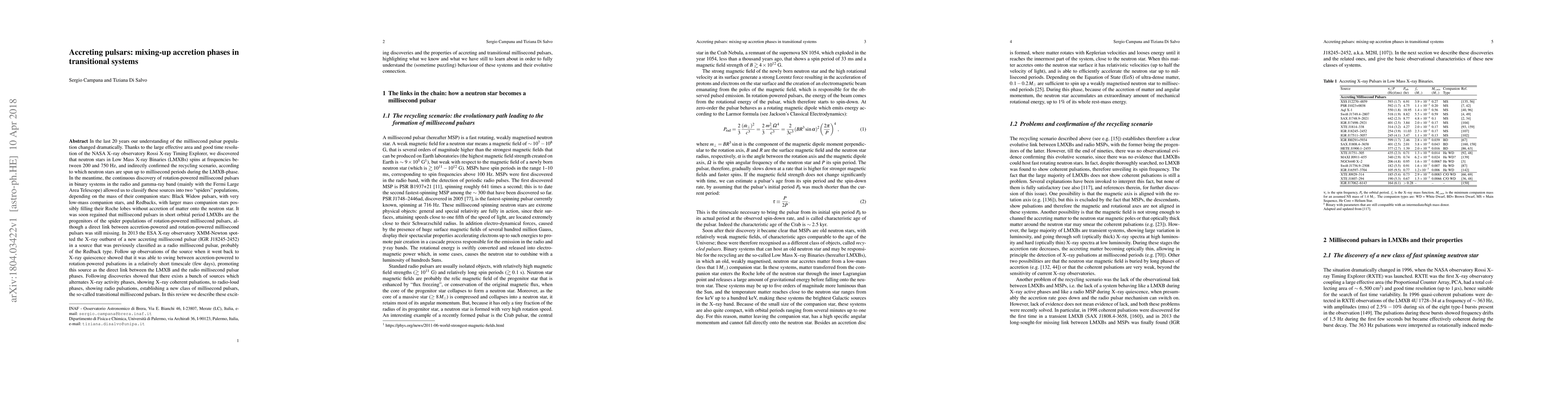 Thumbnail for Accreting pulsars: mixing-up accretion phases in transitional systems