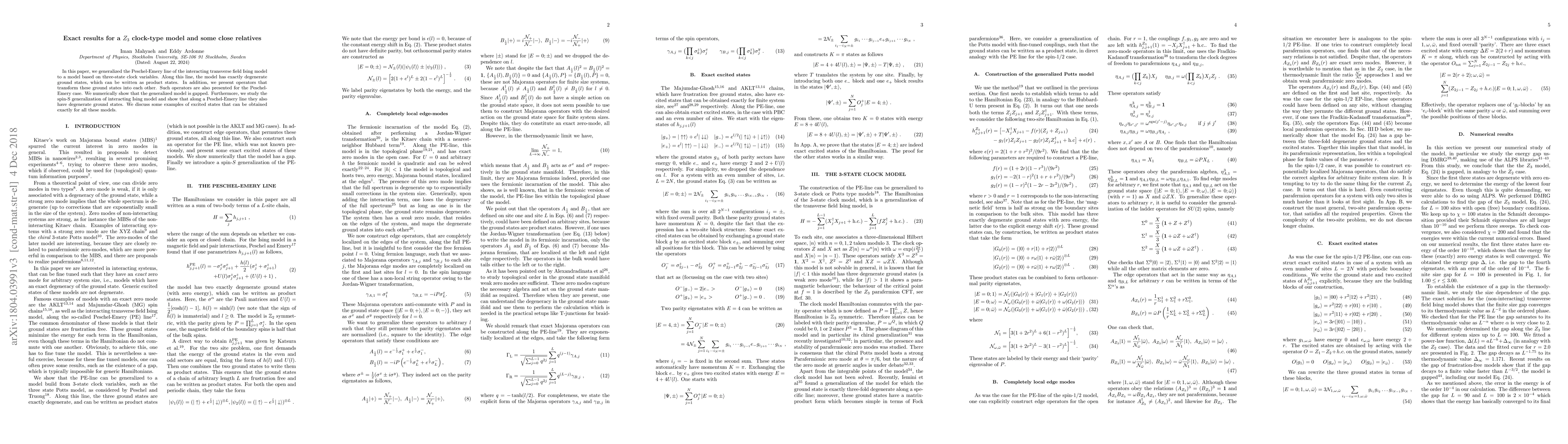 Thumbnail for Exact results for a $Z_3$ clock-type model and some close relatives