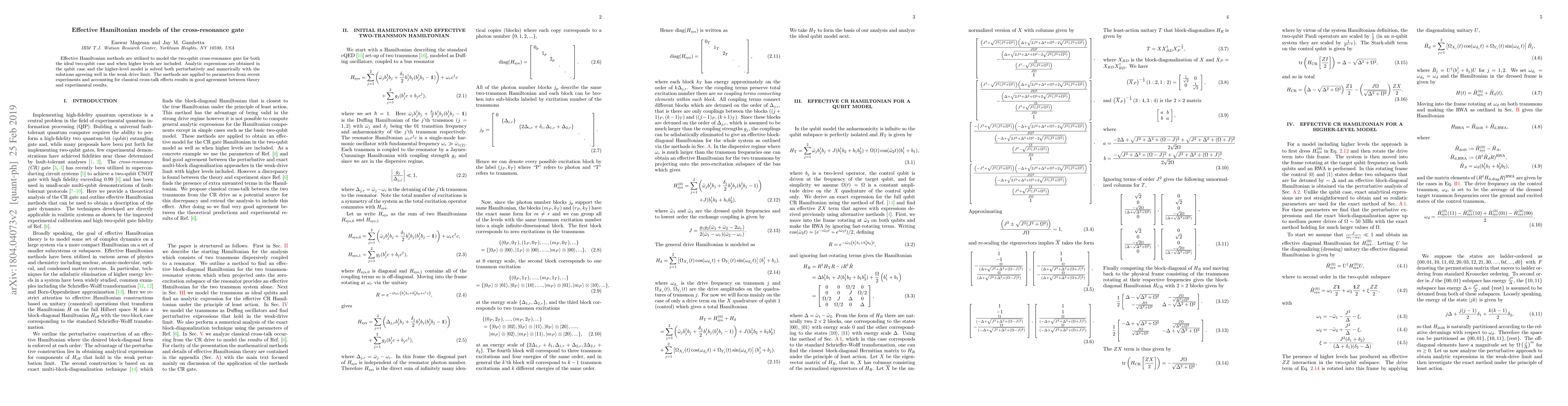 Thumbnail for Effective Hamiltonian models of the cross-resonance gate