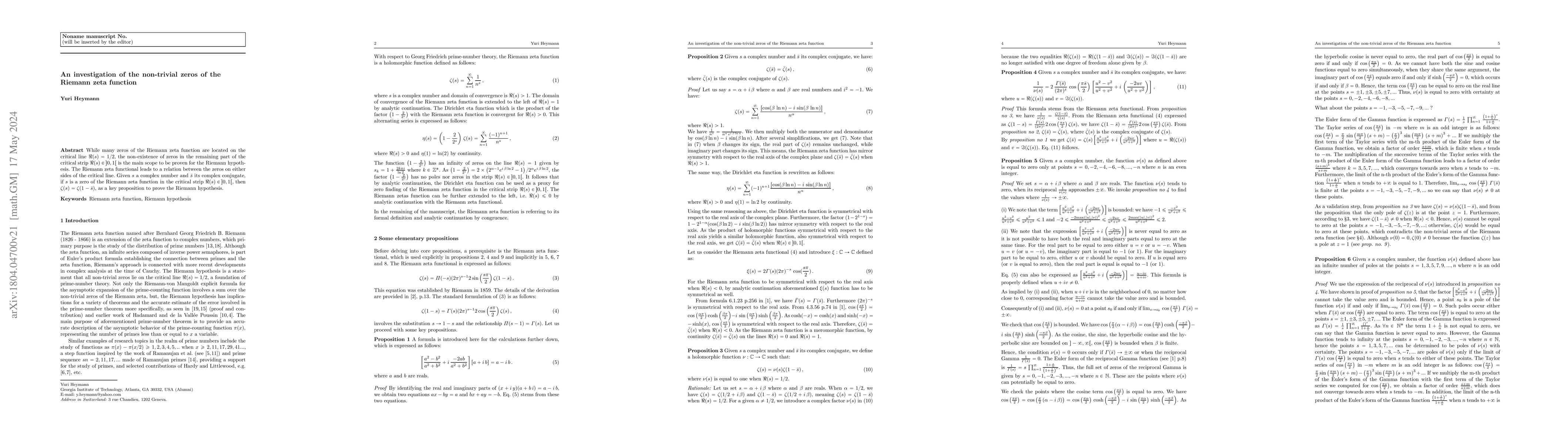 Thumbnail for An investigation of the non-trivial zeros of the Riemann zeta function