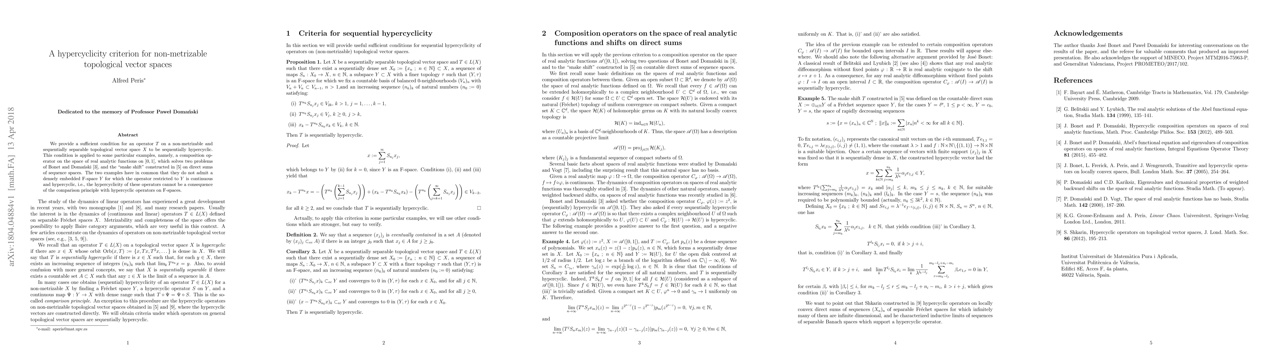 Thumbnail for A hypercyclicity criterion for non-metrizable topological vector spaces