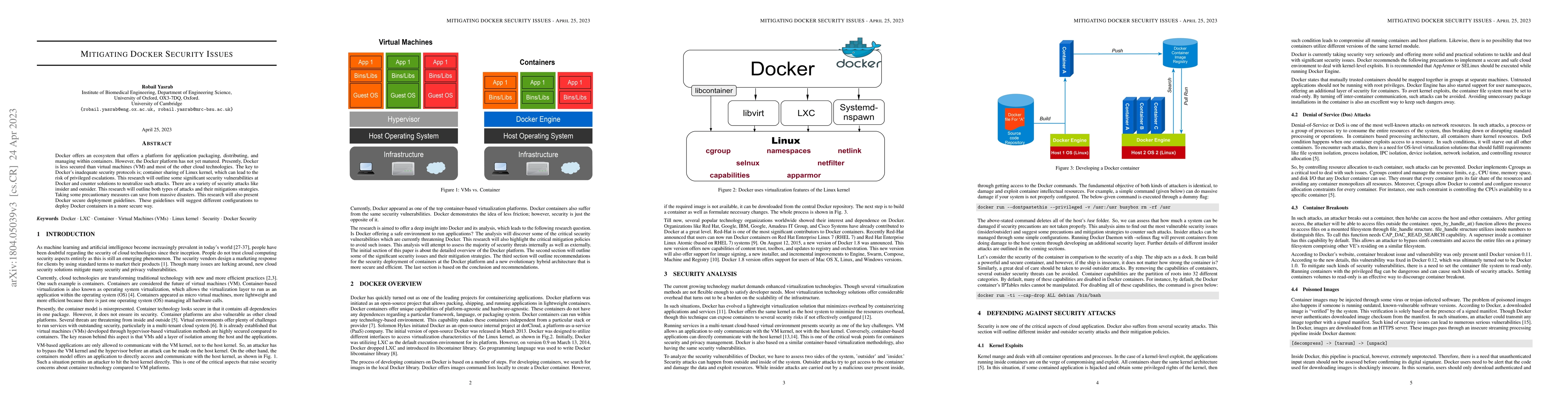 Thumbnail for Mitigating Docker Security Issues