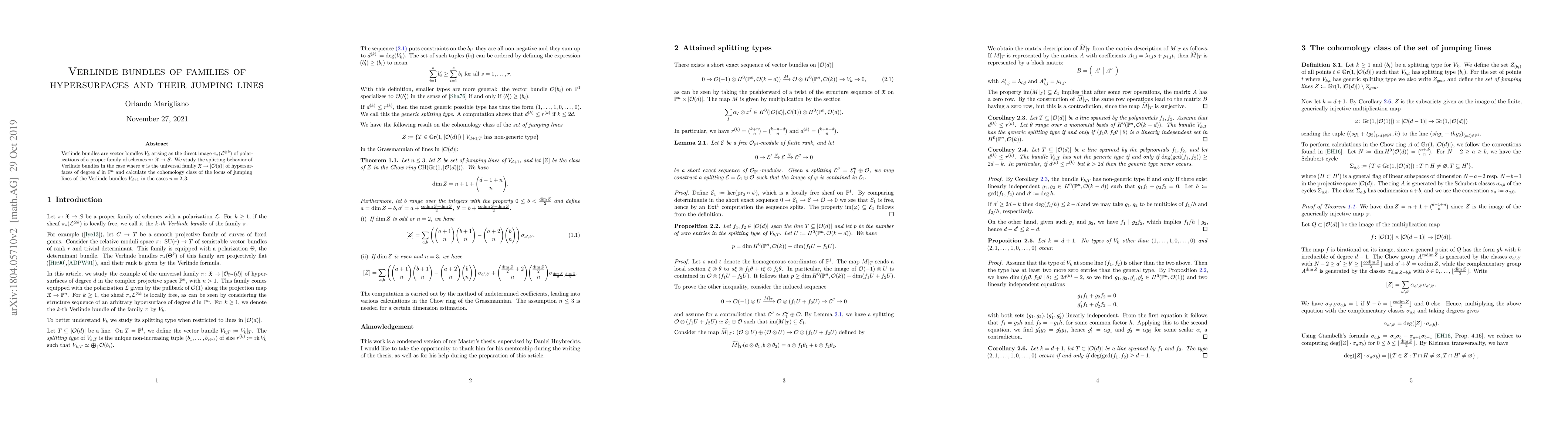 Thumbnail for Verlinde bundles of families of hypersurfaces and their jumping lines