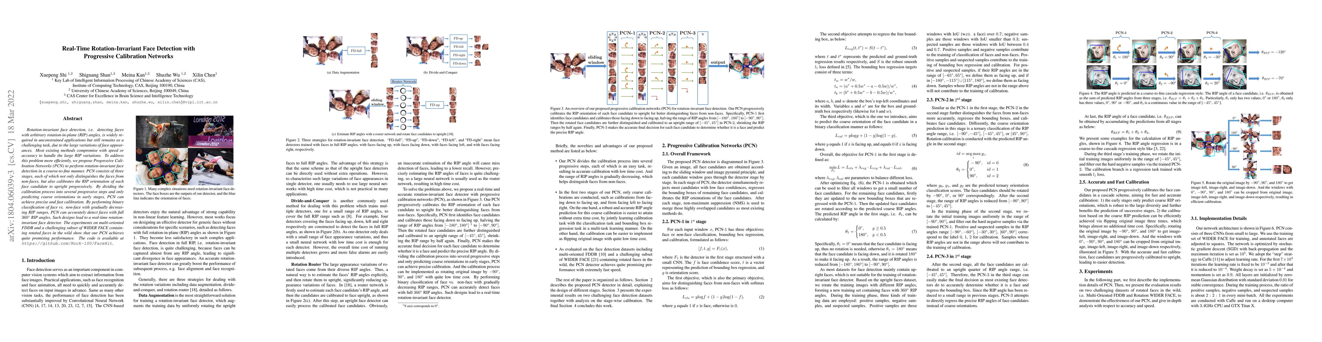 Thumbnail for Real-Time Rotation-Invariant Face Detection with Progressive Calibration
  Networks
