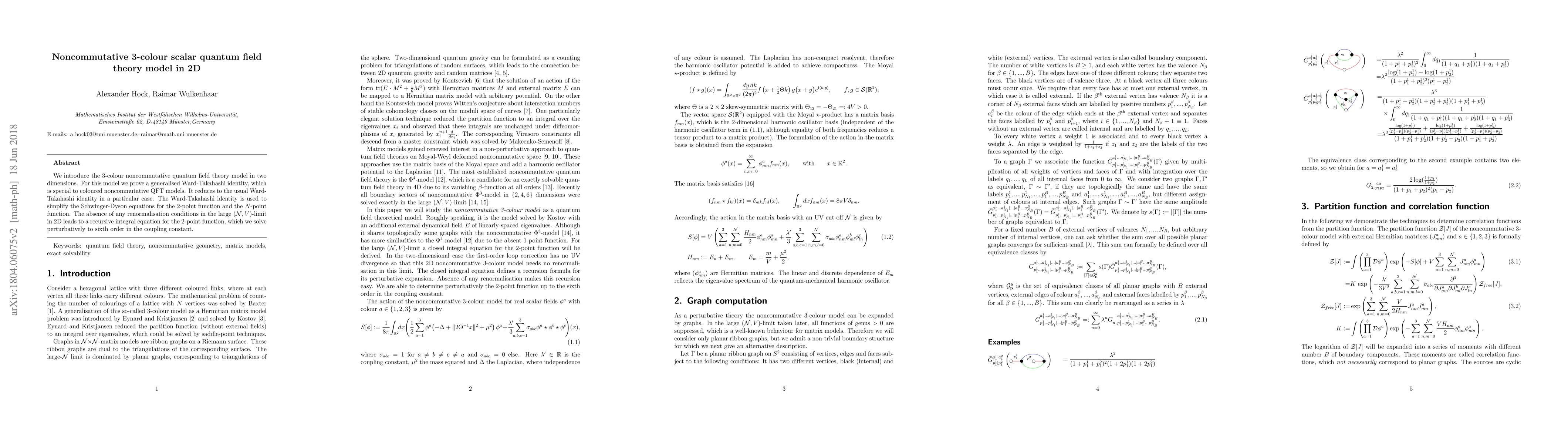 Thumbnail for Noncommutative 3-colour scalar quantum field theory model in 2D
