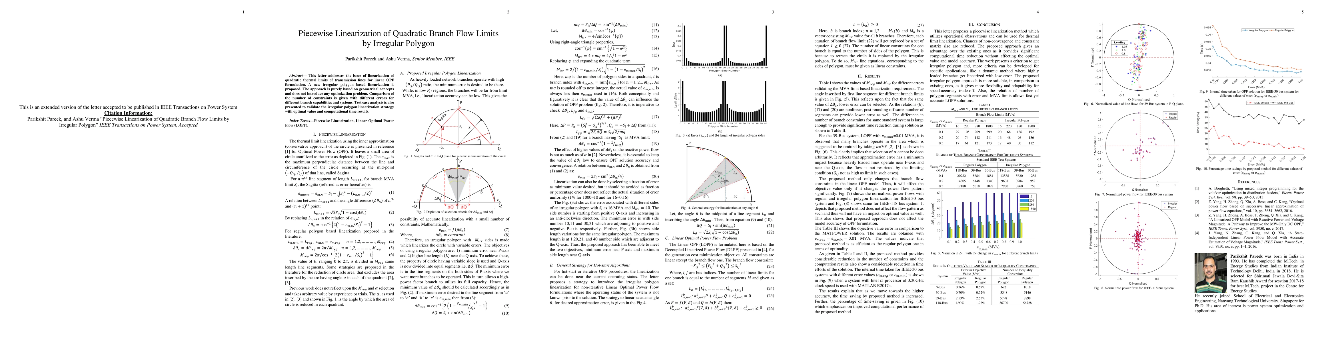 Thumbnail for Piecewise Linearization of Quadratic Branch Flow Limits by Irregular
  Polygon