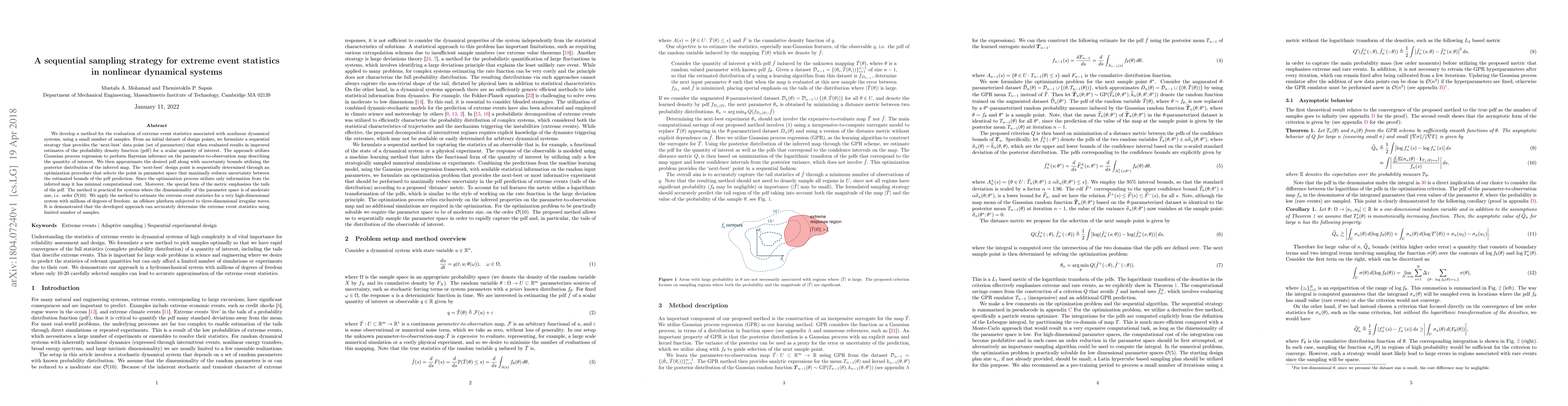Thumbnail for A sequential sampling strategy for extreme event statistics in nonlinear
  dynamical systems