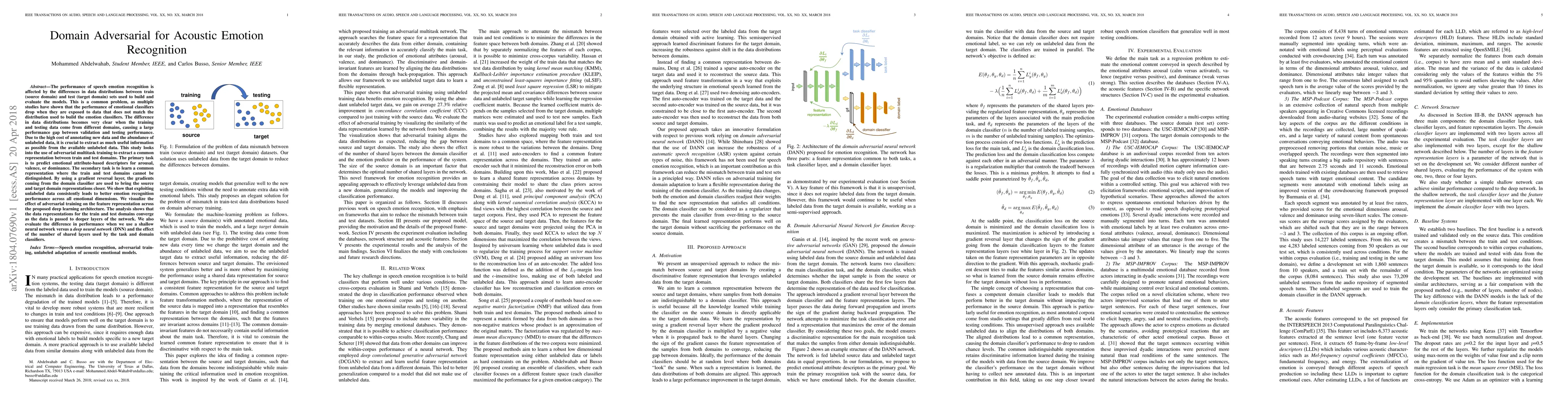 Thumbnail for Domain Adversarial for Acoustic Emotion Recognition